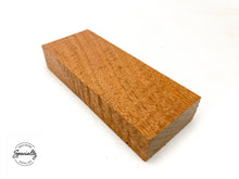 Load image into Gallery viewer, 1" x 2" x 5" Sapele Figured Quilted Knife Handle Block