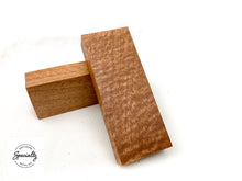 Load image into Gallery viewer, 1" x 2" x 5" Sapele Figured Quilted Knife Handle Block