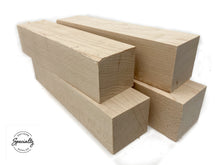 Load image into Gallery viewer, 2&quot; x 2&quot; x 8&quot; Hard Maple Turning Blanks (4 pack)
